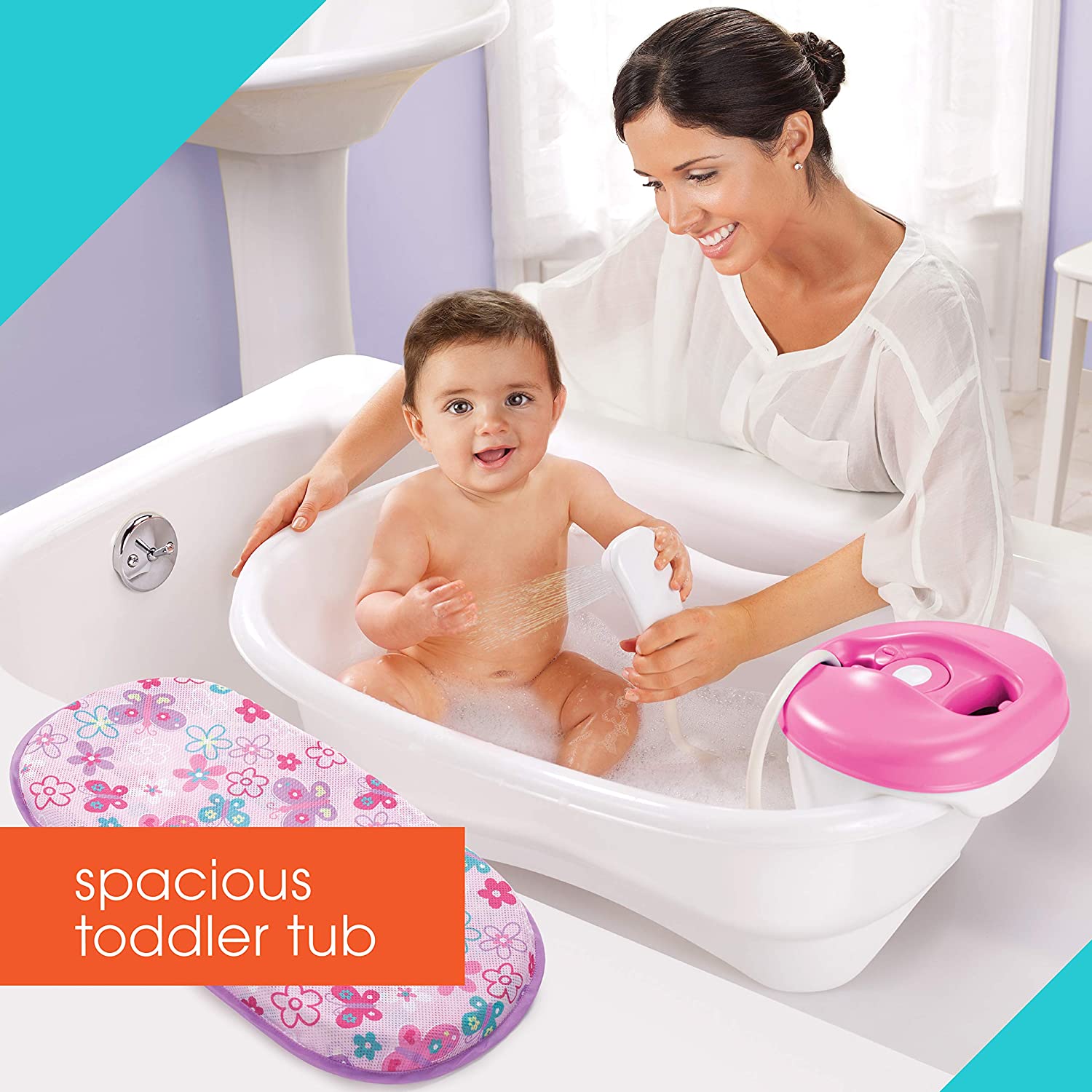 Summer Infant Newborn To Toddler Bath, Pink Infant Bathtub