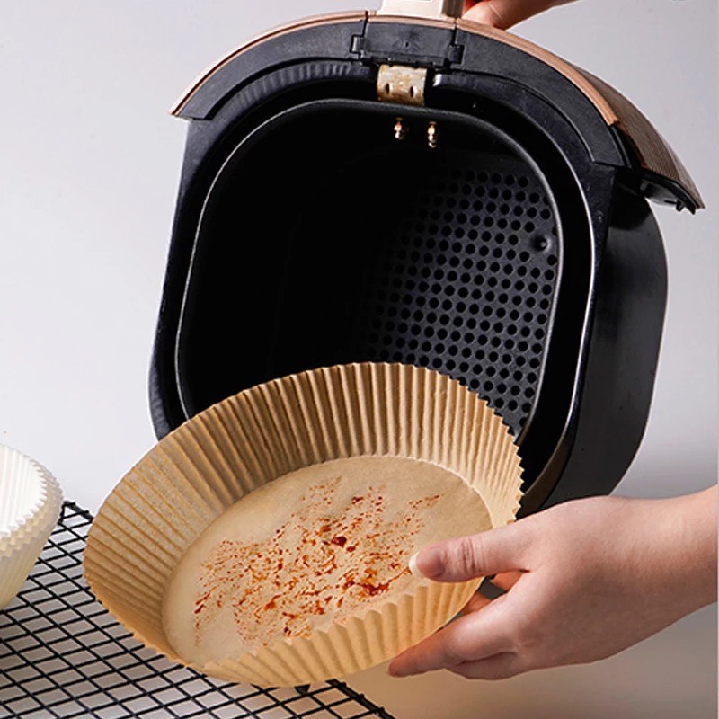 100Pcs Air Fryer Disposable Paper Baskets Liners Safe Oven Baking